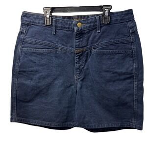 Marithe Francois Girbaud Womens Dark Wash Denim Jean Shorts Size 13 14